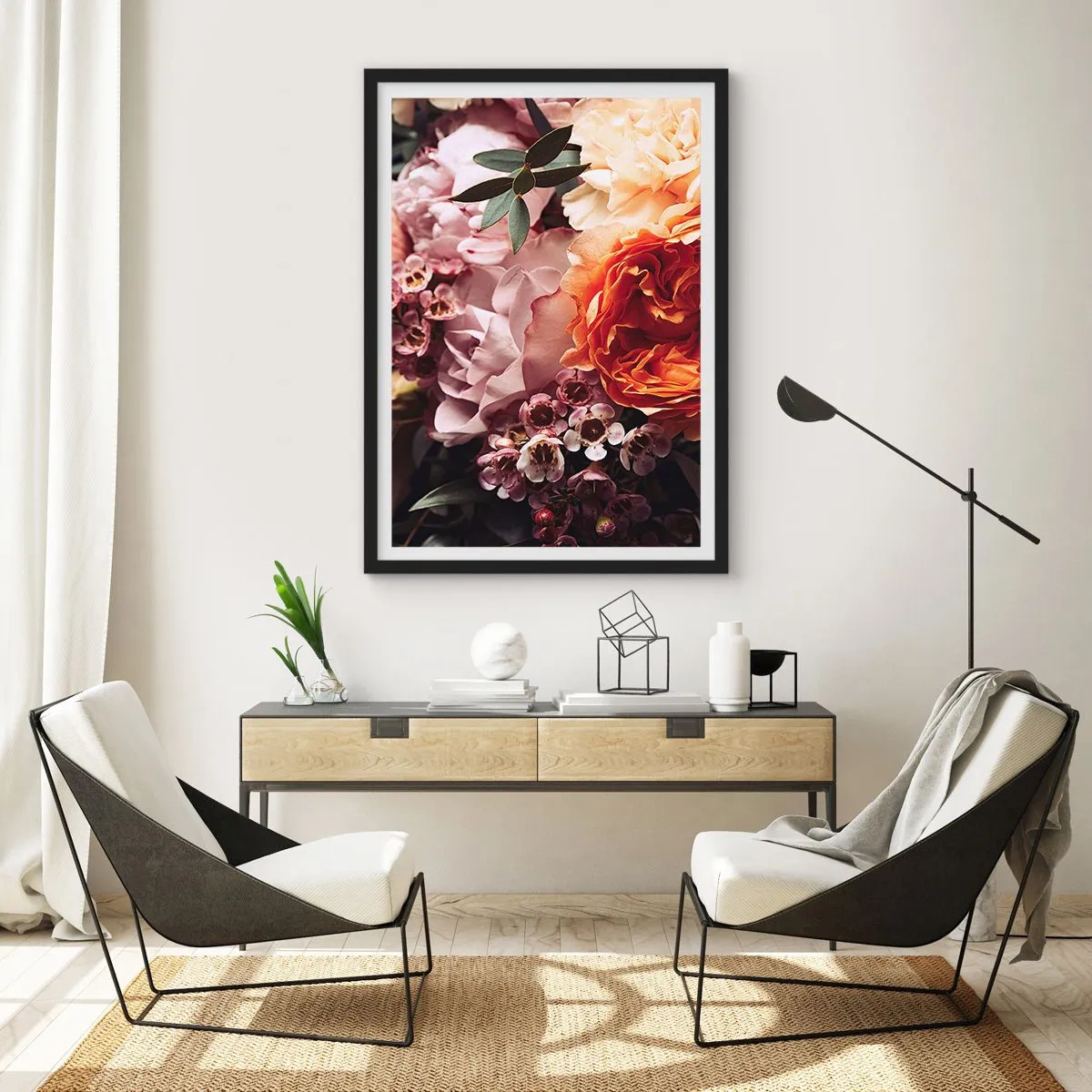 Poster in black frame - Wrapped by Beauty - 70x100 cm