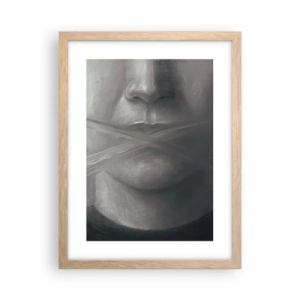 Poster in light oak frame - Not a Word - 30x40 cm