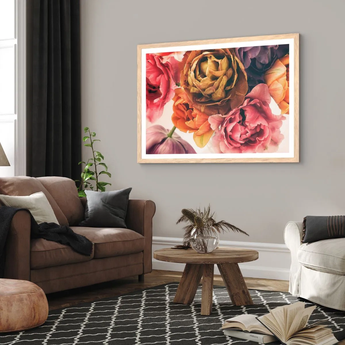 Poster in light oak frame - Celebration of Life - 70x50 cm