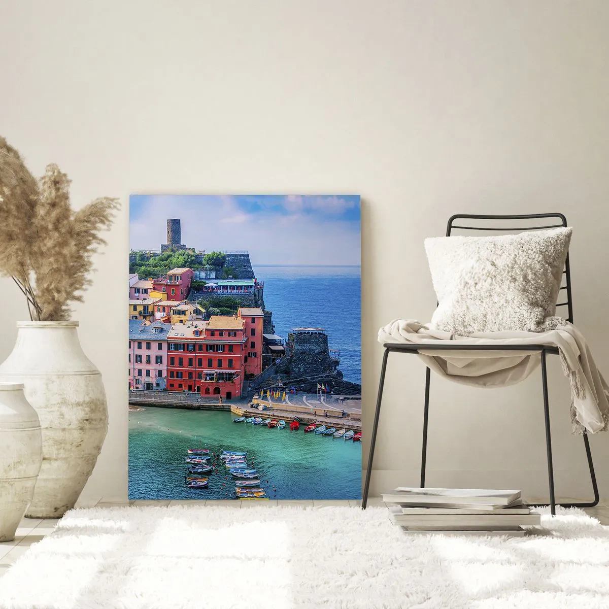 Glass picture - Magical Mediterranean Town - 80x120 cm