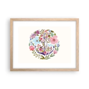 Poster in light oak frame - Good Dream of a Sailor - 40x30 cm