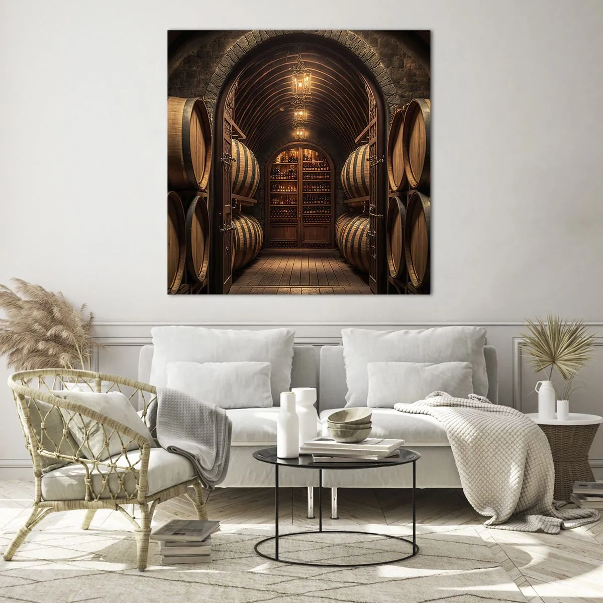 Glass picture - Atmospheric Cellar - 60x60 cm