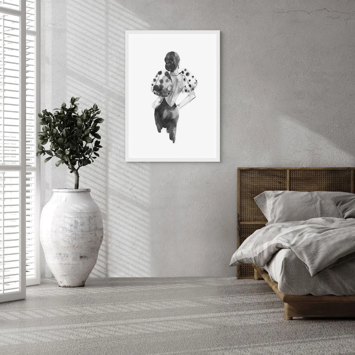 Poster in white frmae - She Passed by - 40x50 cm