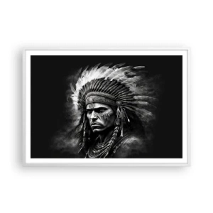 Poster in white frmae - Chief and Warrior - 100x70 cm
