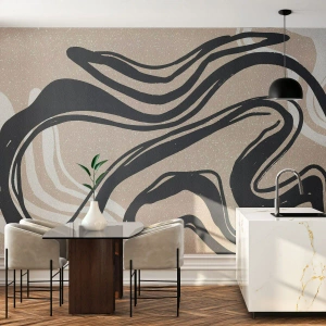Photo Wallpaper Premium Sand - Multiplied Expression - Minimalism, Boho, Scandinavian - 500x350 cm