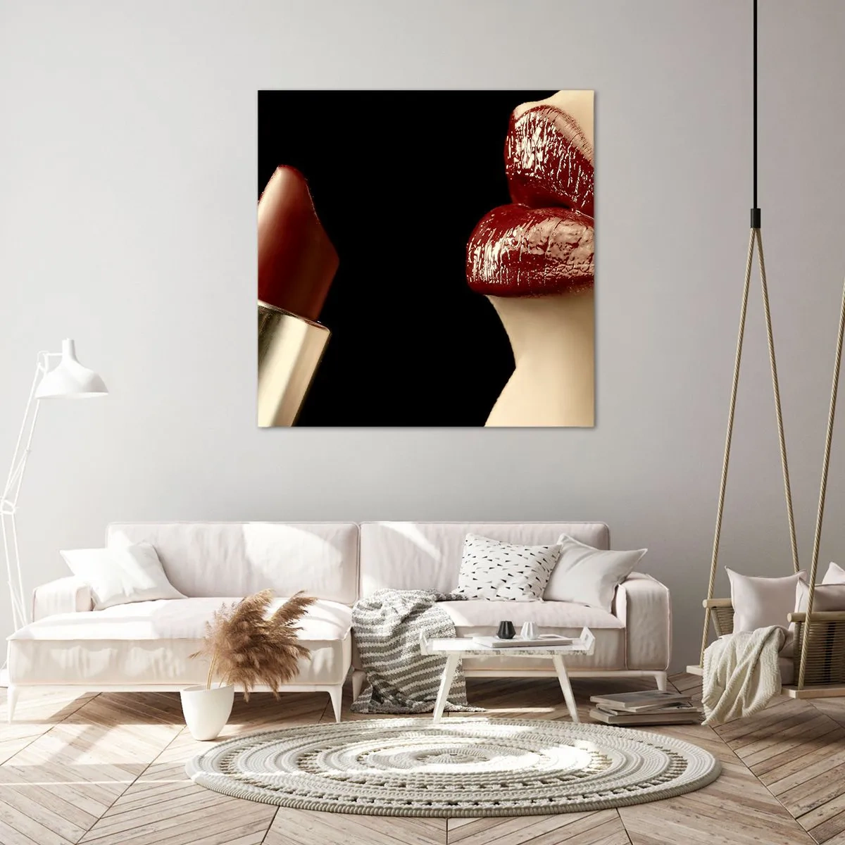 Canvas picture - Sensuality and Glow of Carmine - 40x40 cm