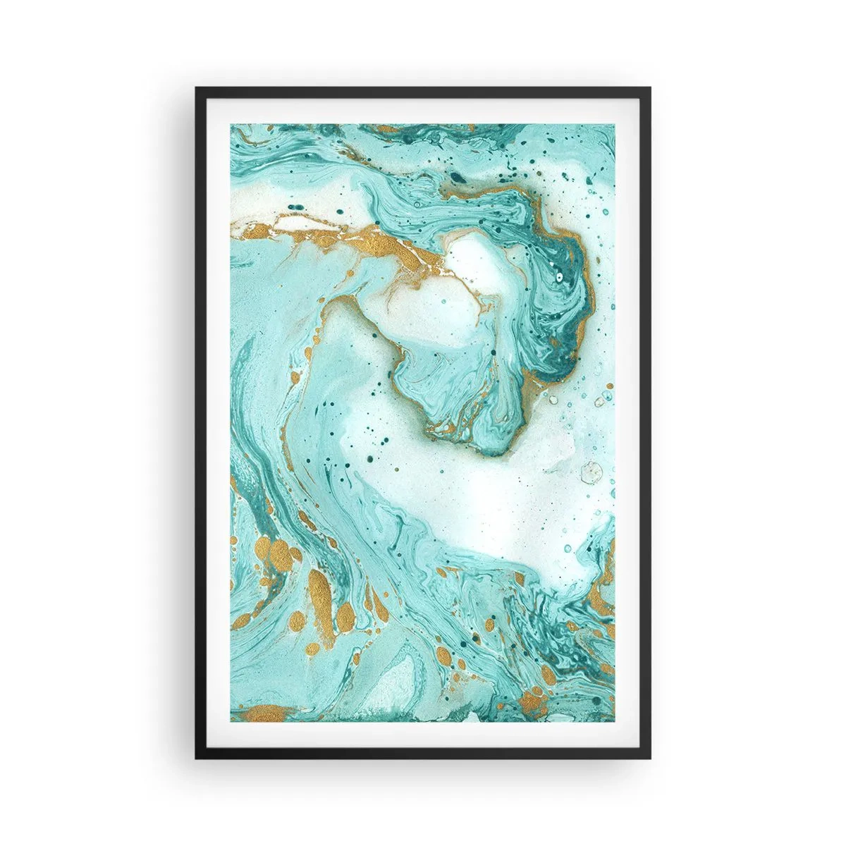 Poster in black frame - Under the Great Wave of the Edo Period - 61x91 cm