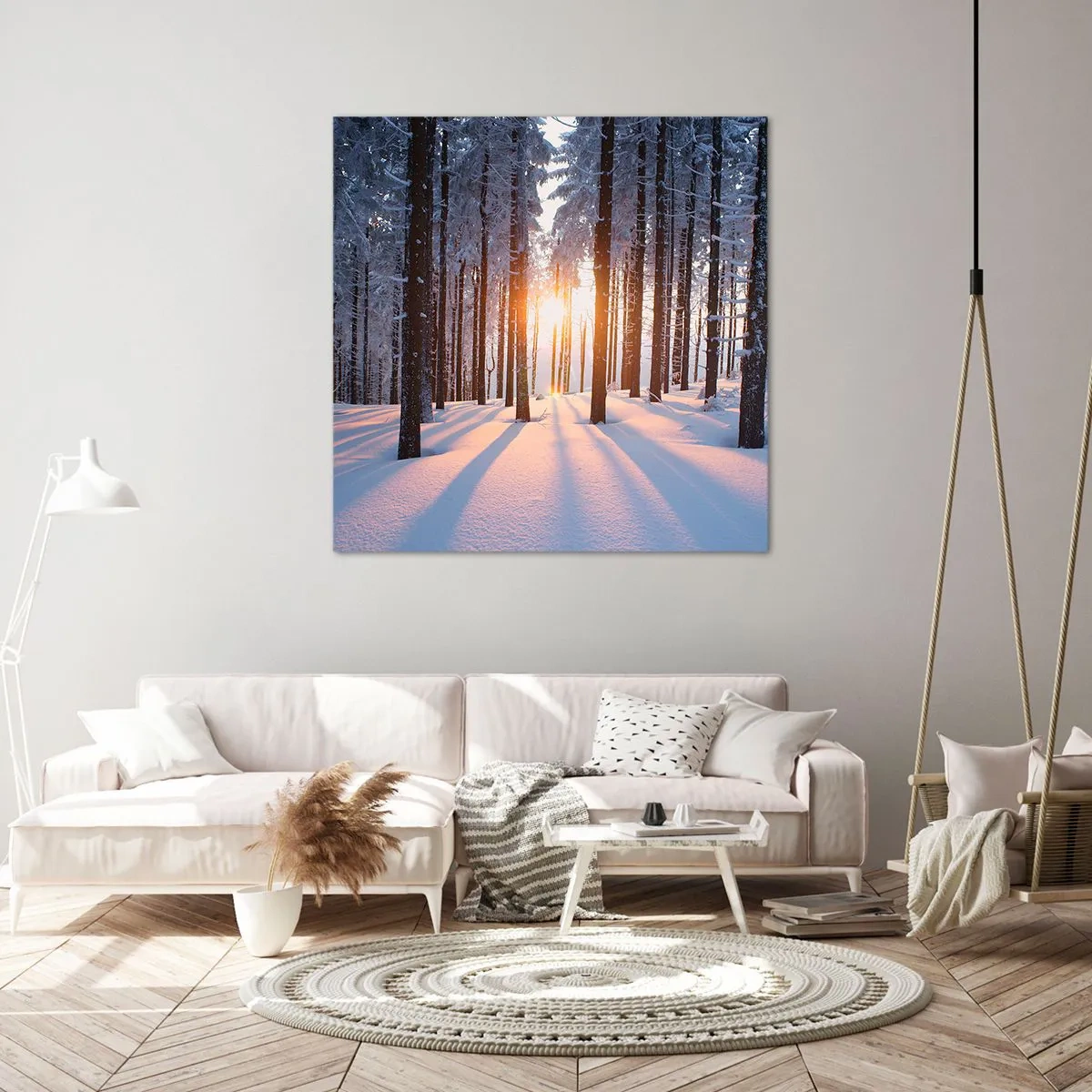 Canvas picture - Clearly Black on White - 30x30 cm
