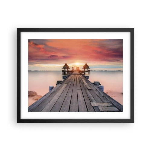 Poster in black frame - Sunset on the East - 50x40 cm