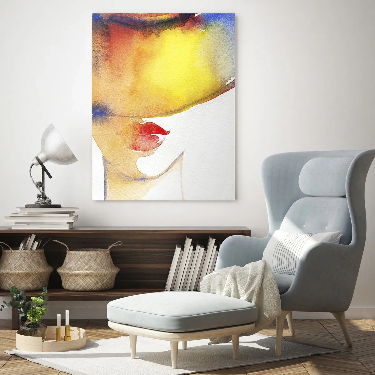 Glass picture - Portrait of a Lady - 70x100 cm