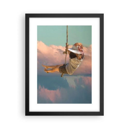 Poster in black frame - Fun in the Clouds - 30x40 cm