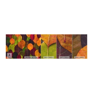 Photo Wallpaper Sample Premium Canvas - Autumn Mosaics - Graphics, Colorful leaves, Piece - 100x30 cm