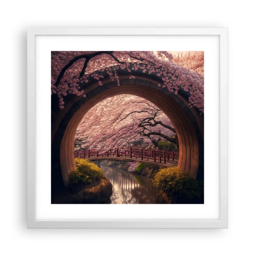 Poster in white frmae - Japanese Spring - 40x40 cm