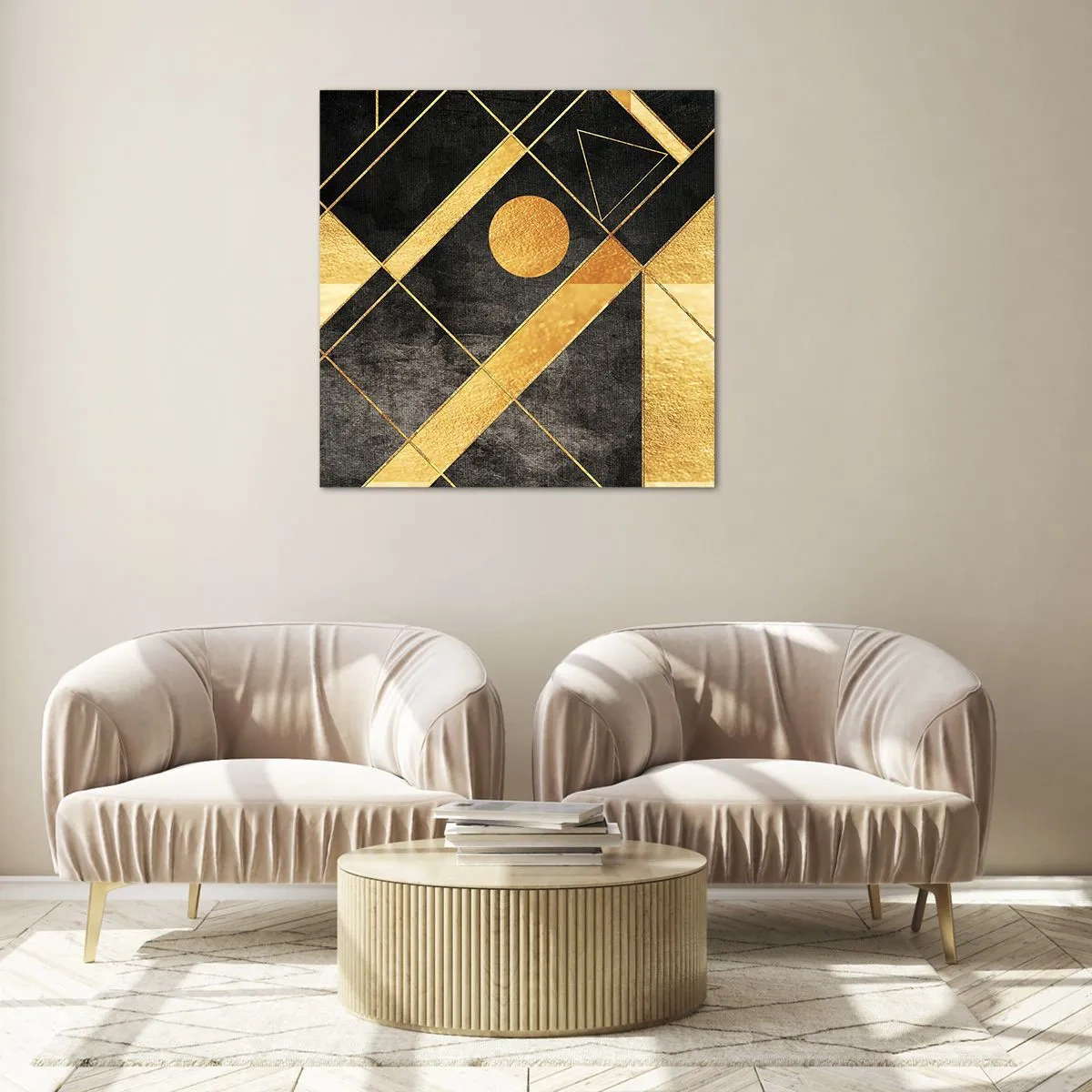Glass picture - Sun of the Desert - 40x40 cm