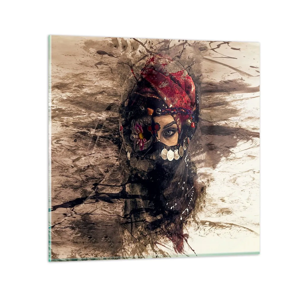 Glass picture - At Least Worrying - 30x30 cm