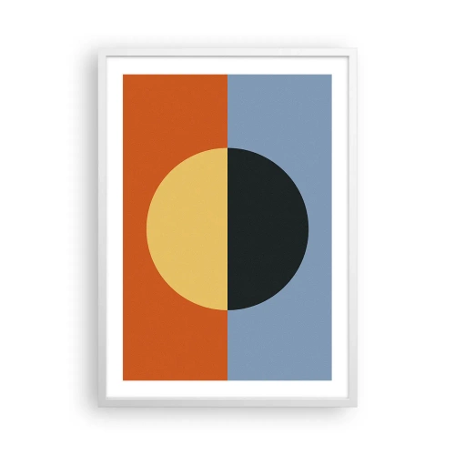 Poster in white frmae - Composition of Warm and Cool - 50x70 cm