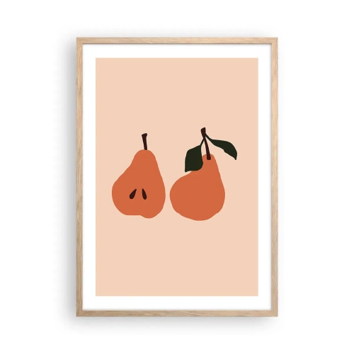 Poster in light oak frame - Overly Sweet - 50x70 cm