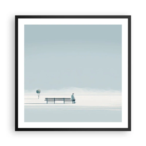 Poster in black frame - Yes, I Am Waiting - 60x60 cm