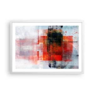 Poster in white frmae - Glowing Composition - 70x50 cm