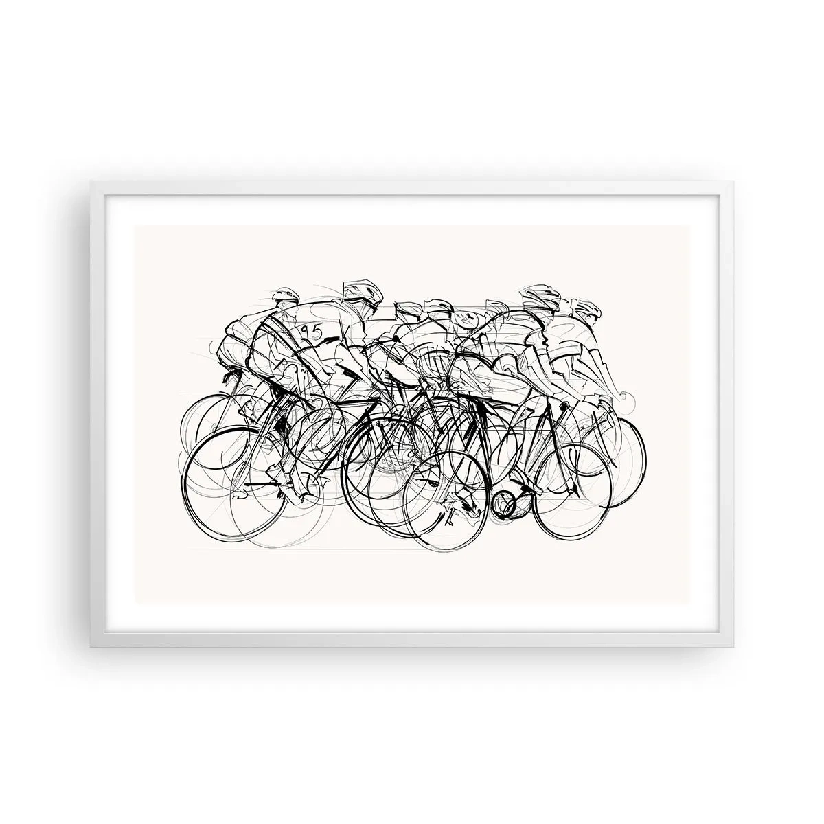 Poster in white frmae - Together as a Team - 70x50 cm