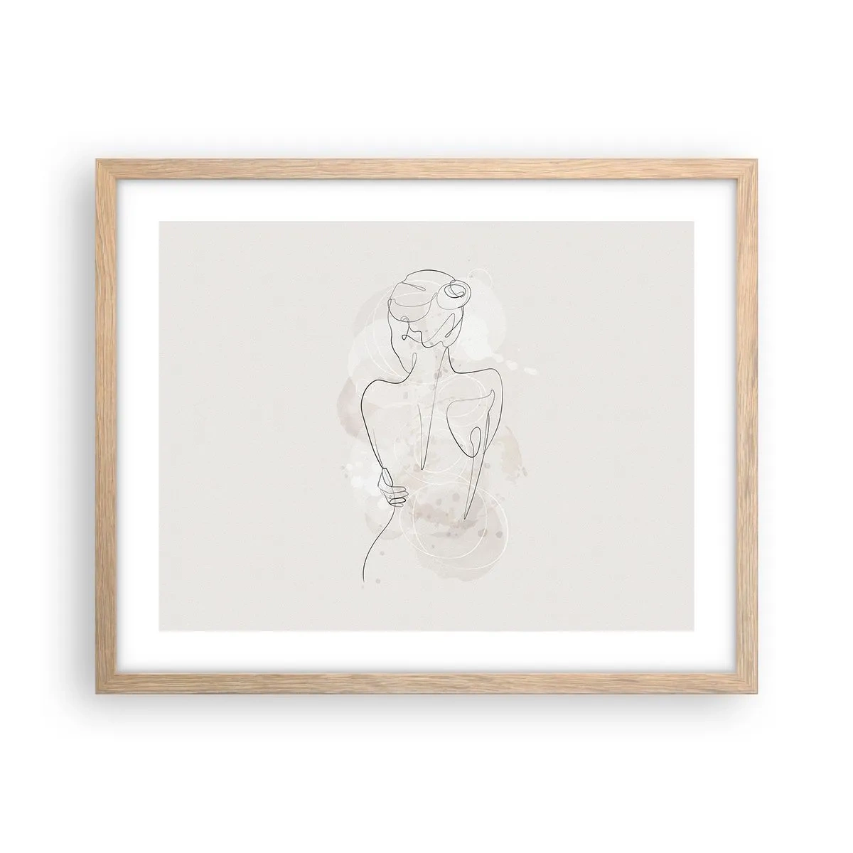 Poster in light oak frame - Like a Sensitive Instrument - 50x40 cm