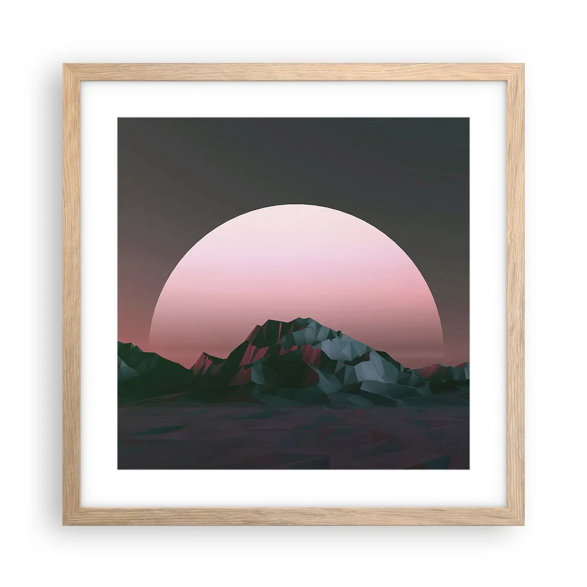 Poster in light oak frame - In a Neighbouring Galaxy - 40x40 cm