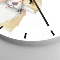 Clock face with lines