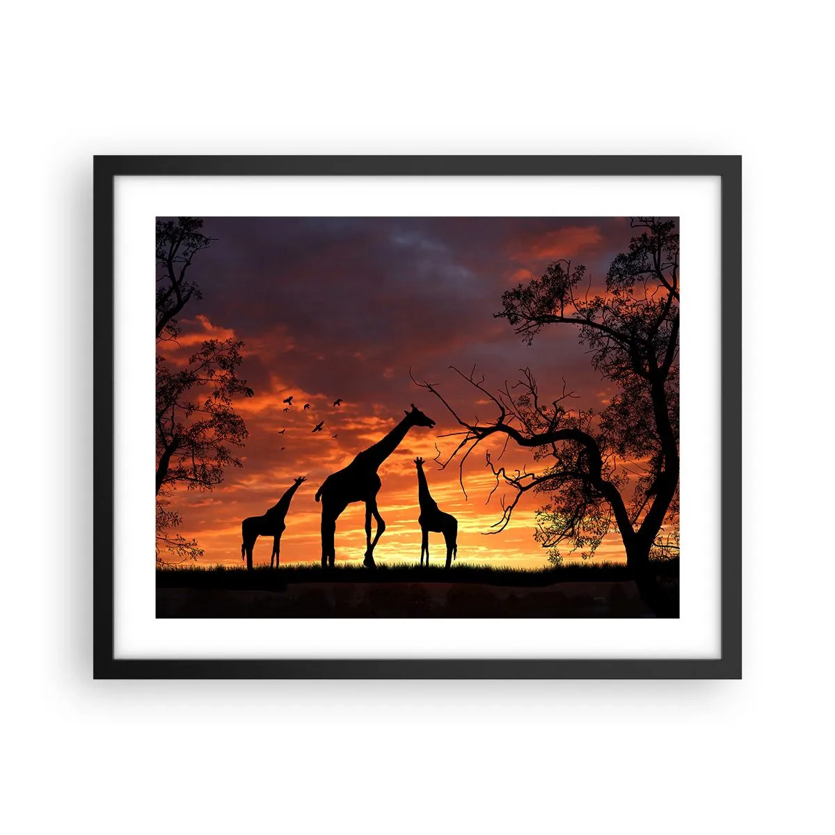 Poster in black frame - Small Dinner among Close Ones - 50x40 cm