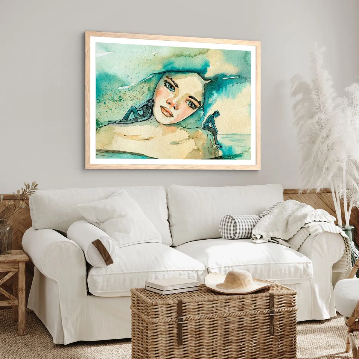 Poster in light oak frame - Am I Blue? - 70x50 cm