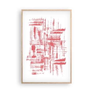 Poster in light oak frame - Red City - 61x91 cm