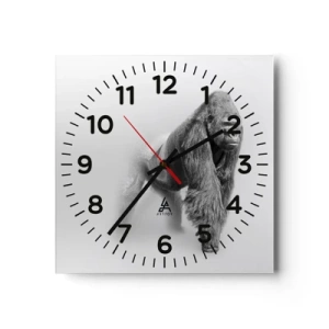Wall clock - Clock on glass - Certain of Its Strength - 30x30 cm