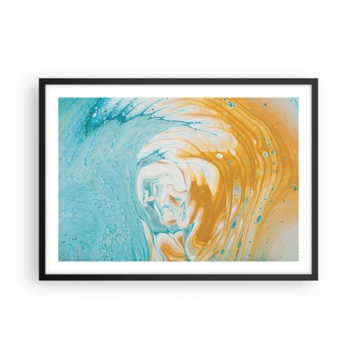 Poster in black frame - Pastel Swirl - 70x50 cm