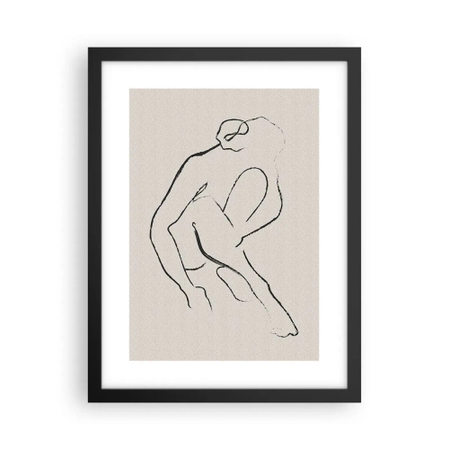 Poster in black frame - Intimate Sketch - 30x40 cm