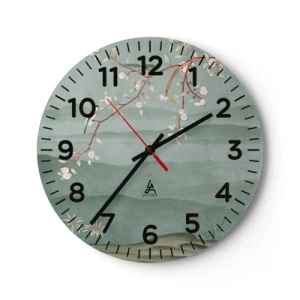 Wall clock - Clock on glass - Spring, It Is You - 40x40 cm