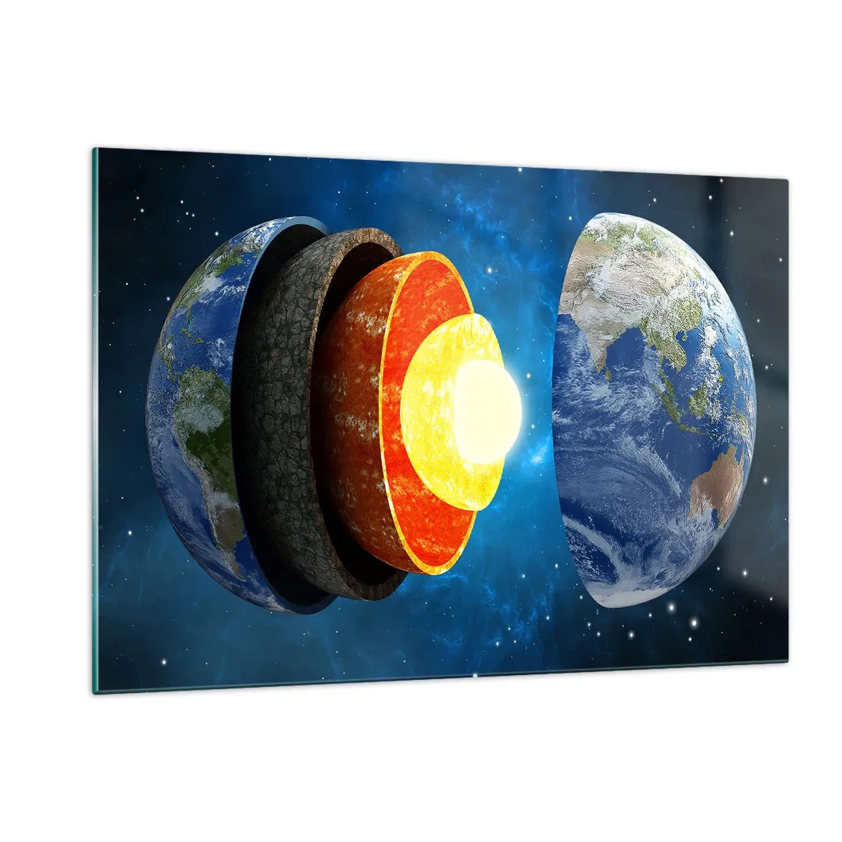 Glass picture - Journey to the Interior of the Earth - 120x80 cm