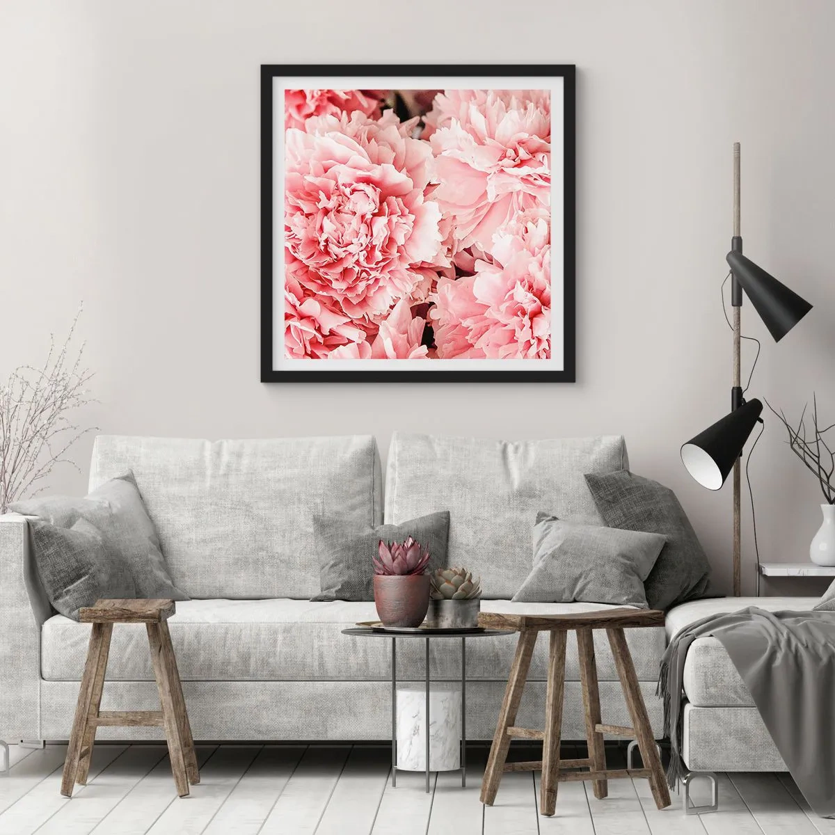 Poster in black frame - Pink Dreams - 30x30 cm