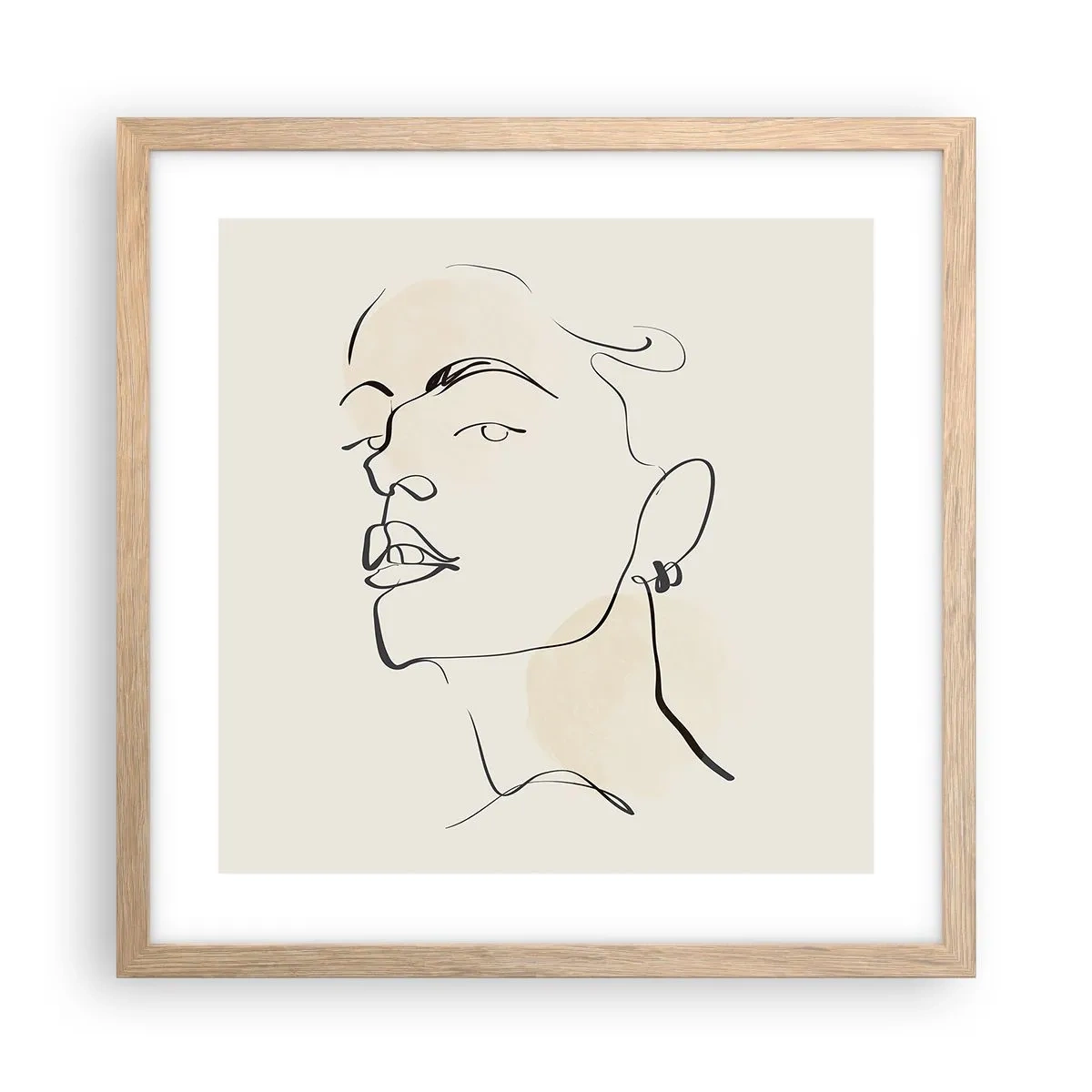 Poster in light oak frame - Proud Look - 40x40 cm