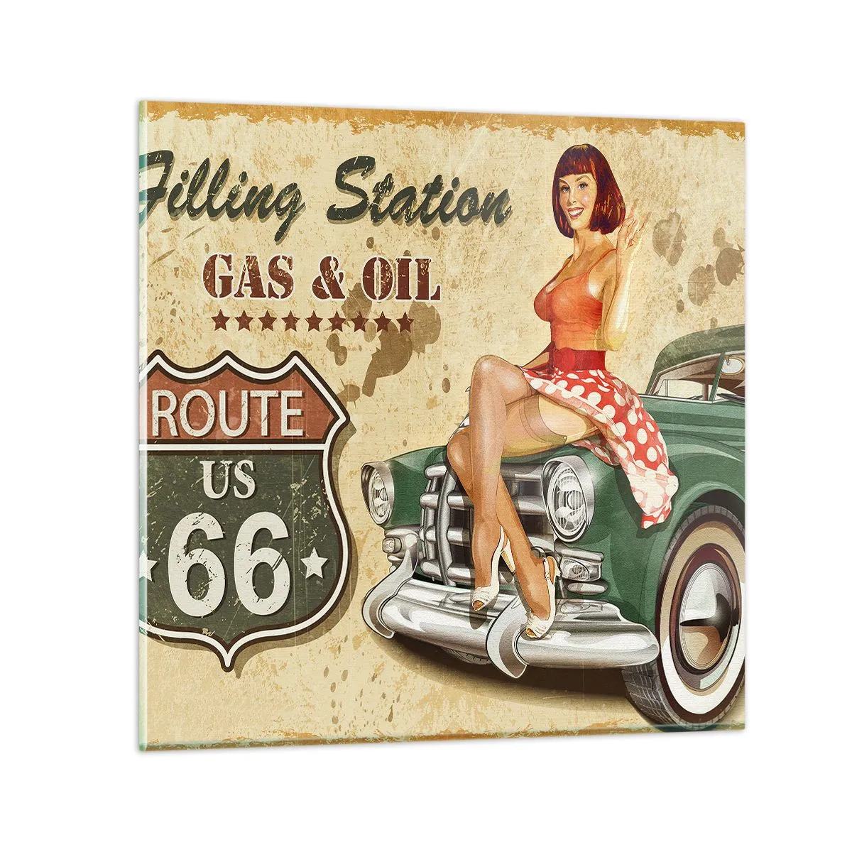 Glass picture - Wonderful 40-ies - 60x60 cm