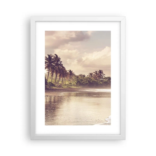 Poster in white frmae - Caress of the Waves - 30x40 cm