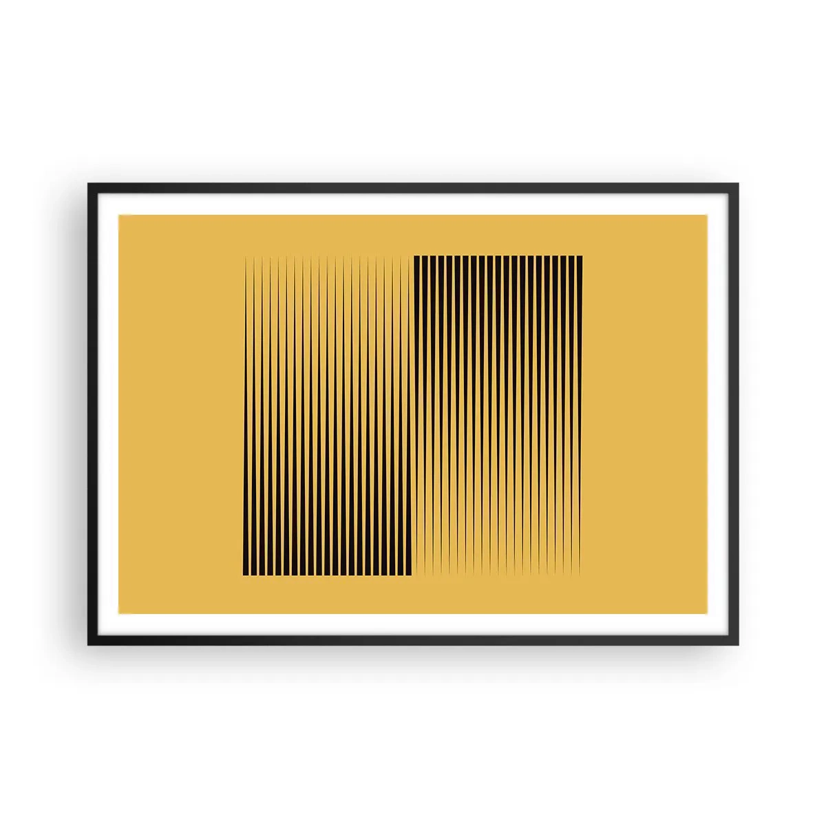 Poster in black frame - Square Opposites - 100x70 cm