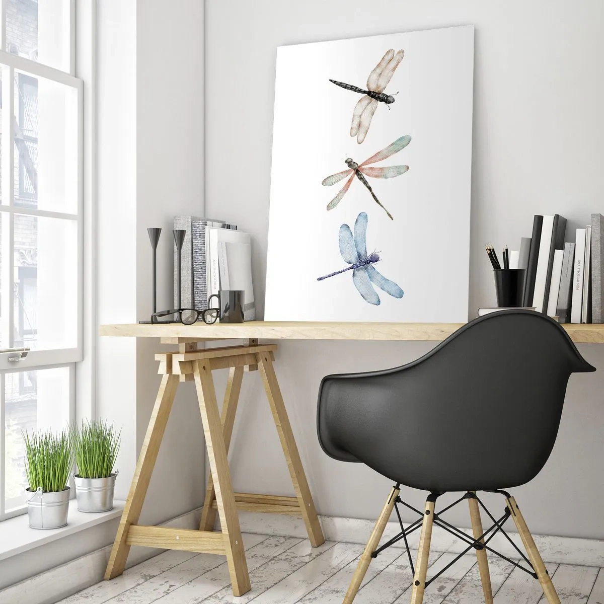 Glass picture - Lightness of Dragonflies - 70x100 cm