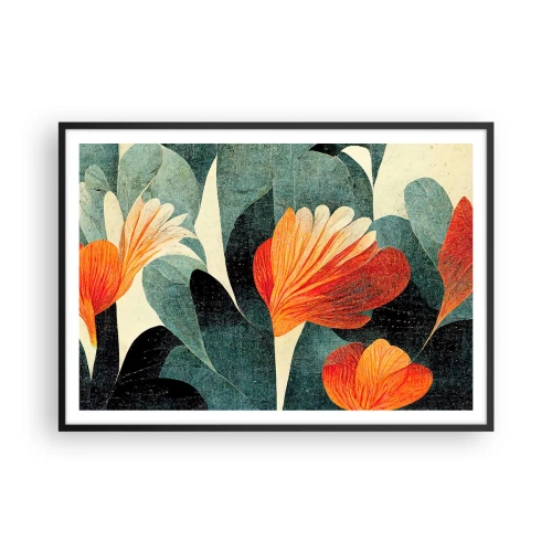 Poster in black frame - Heat of the Tropics, Coolness of the Ground - 100x70 cm