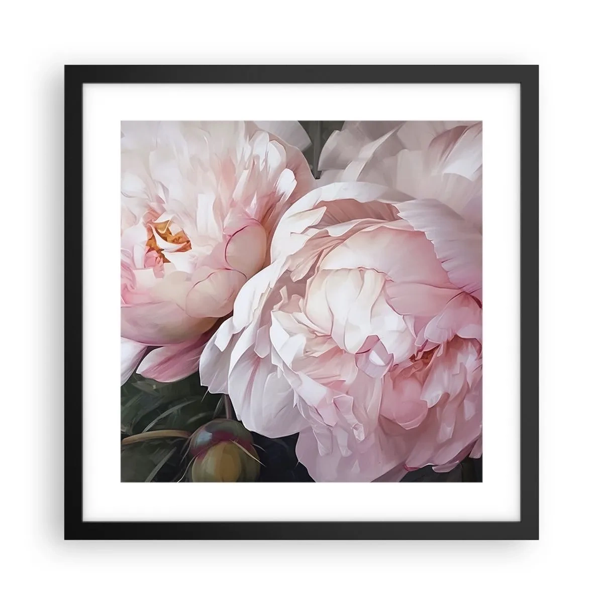 Poster in black frame - Captured in Full Bloom - 40x40 cm