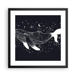 Poster in black frame - In the Ocean of Universe - 40x40 cm