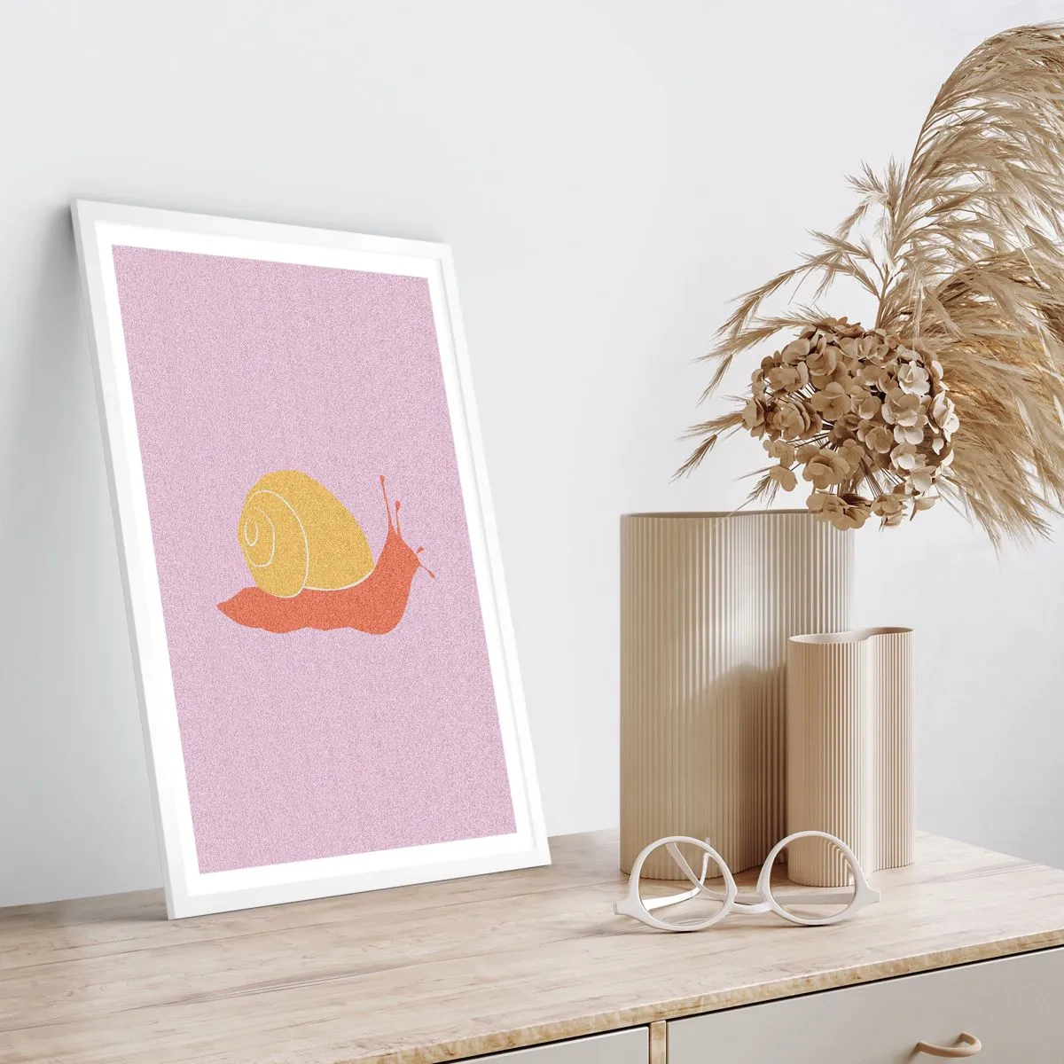 Poster in white frmae - No Rush - 30x40 cm