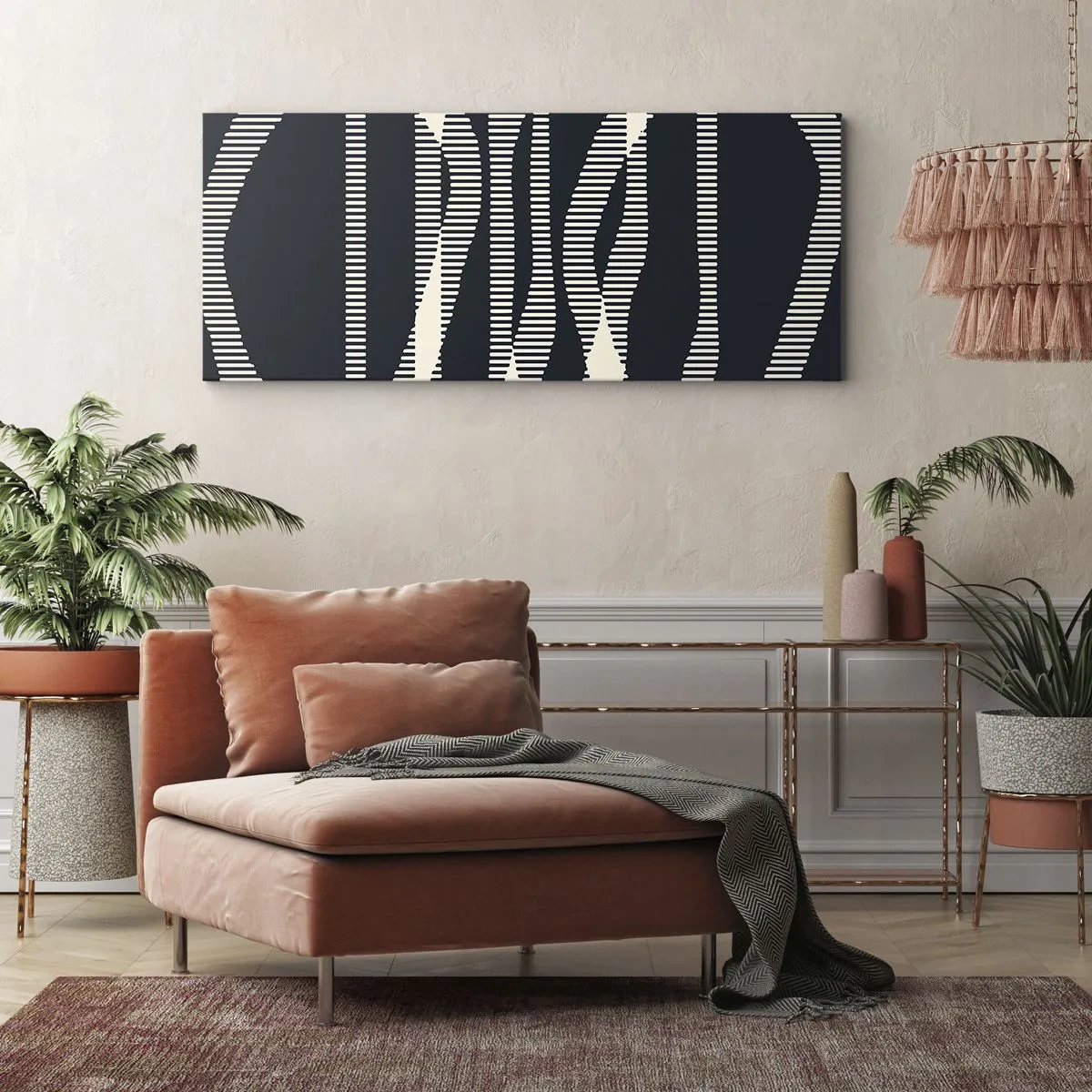 Canvas picture - Attempt at Breaking Darkness - 100x40 cm