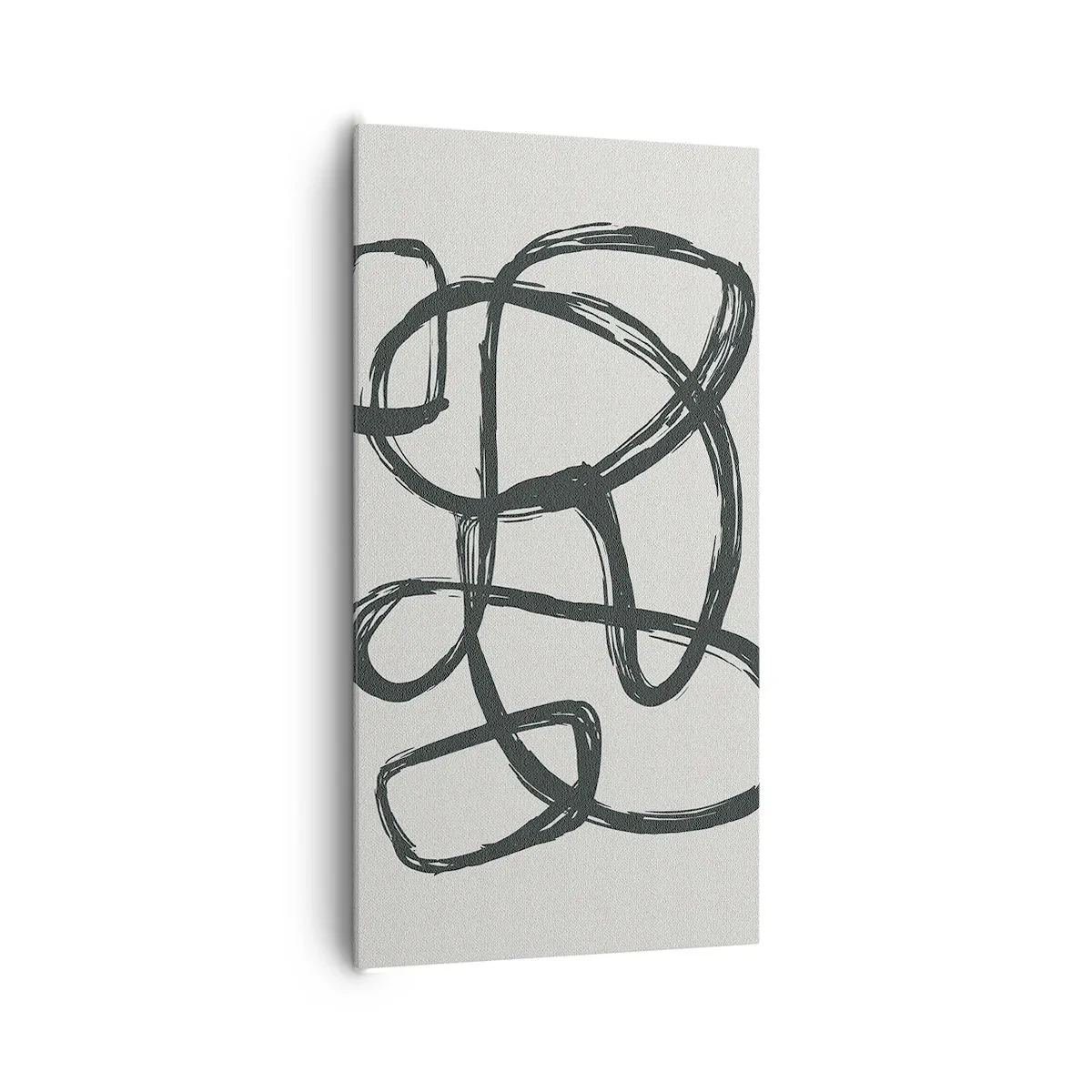 Canvas picture - Abstract in Loops - 65x120 cm