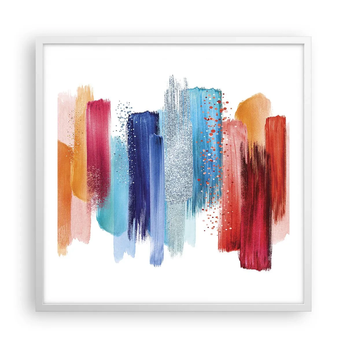Poster in white frmae - Up and Down - 60x60 cm