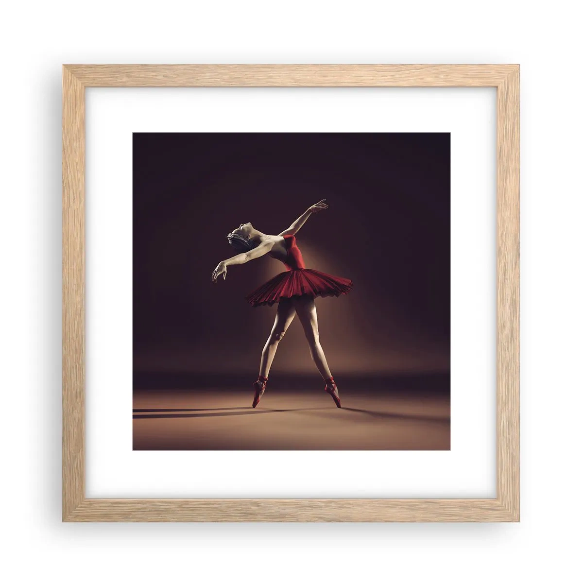 Poster in light oak frame - Prima Ballerina - 30x30 cm