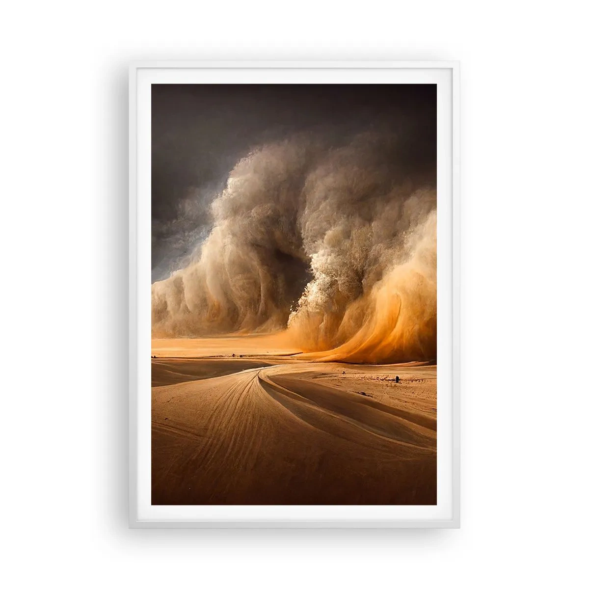 Poster in white frmae - Rage of the Desert - 70x100 cm